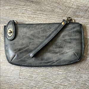 Joy Susan Gray Wristlet Clutch